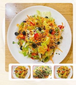 Salad cải mầm dầu giấm oliu