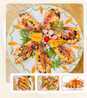 Tôm sú nướng mọi