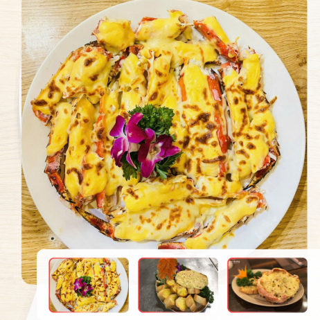 Cua King Crab bỏ lò phô mai 