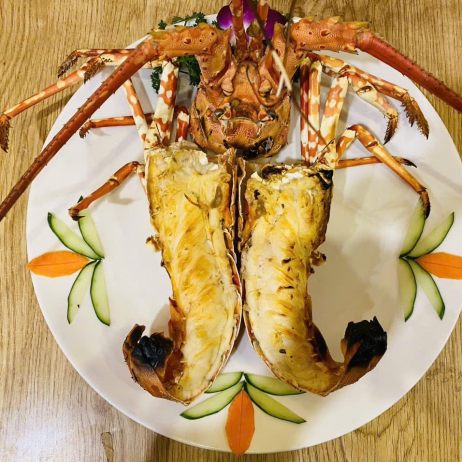 Tôm hùm tre nướng mọi 