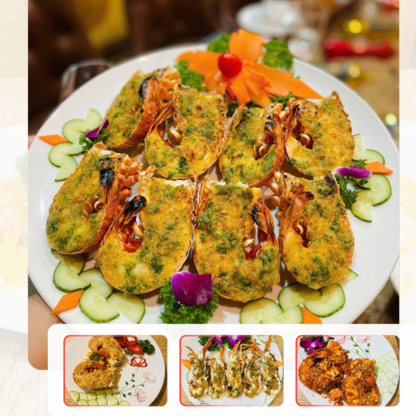 Tôm hùm tre nướng sốt bơ tỏi 